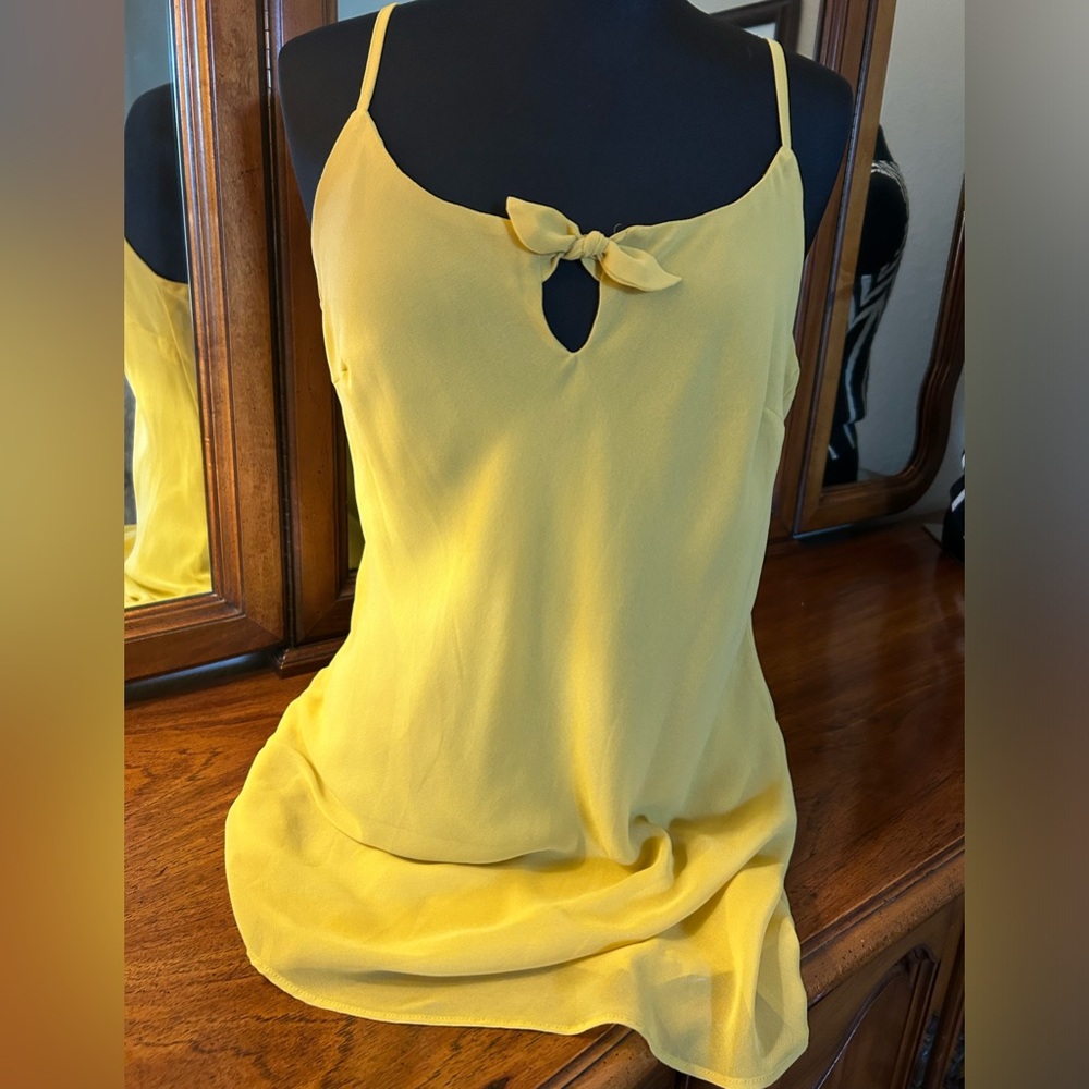 CAbi summer gold dressy tank. Size medium.